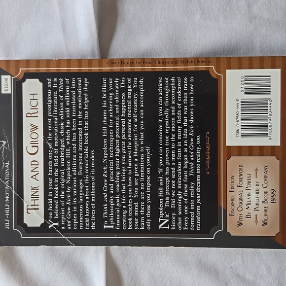 Think and Grow Rich by Napoleon Hill | Original 1937 Unabridged Vintage 1999 - Picture 2 of 5